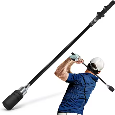 Golf Swing Speed Trainer, Click Stick Golf Trainer for Inertia & Swing Rhythm Practice, Weighted Gol