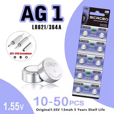 10-50PCS LR621 AG1 SR621SW、LR60、364A 1.5V lithium manganese dioxide button battery, suitable for cal