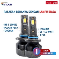 VADOR Fog Lamp Car Foglamp Socket HB3 9005 55 + 55 Watt (2PCS) Super Bright White Color