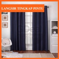 LANGSIR TINGKAP PINTU BLACKOUT CURTAIN WINDOW SLIDING DOOR TEBAL KAIN TIRAI CURTAINS BEDROOM BILIK S