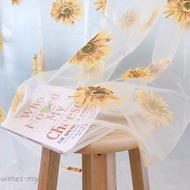 WMES1 Tulle Sunflower Pattern Window Blind Room Balcony Screening