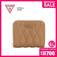 GUESS กระเป๋า รุ่น QG8122137 VALLA SLG SMALL ZIP AROUND ZIP WALLET สีเบจ