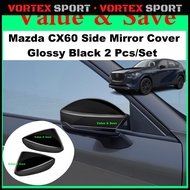 Mazda CX60 CX80 2025 Side View Mirror Cover Protector Gloss Black 2 Pcs/Set Car Accessories Exterior