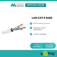 GooBay LAN CAT 6 Solid U/UTP WEISS CCA CPR (100M/305M)