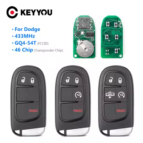 KEYYOU For Dodge Remote Car Key GQ4-54T Ram 1500 2500 3500 2013 2014 2015 2016 2017 Car Remote Key I