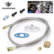 PQY-T3 T4 T3/T4 T04E T70 T66 T67 GT35 T3/60-1 GT45 Turbo Oil Feed Line 1/8 NPT 4AN PQY-TOL11