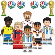 Football Stars Action Figures Lautaro Haaland Musiala Kane Vinicius Alvarez Building Block Collectio