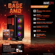 iHAVECPU คอมประกอบ BASED4AMD-01 AMD RYZEN 5 PRO 4650G 3.7GHz 6C/12T / ONBOARD Radeon™ Graphics (อัพเกรดการ์ดจอติดต่อ ADMIN) / ASROCK A520M-HVS / KINGSTON FURY BEAST x iHAVECPU 16GB (8x2) DDR4 3200MHz BLACK / NEOLUTION E-SPORT SAPPHIRE V2 (BLACK)(ATX)