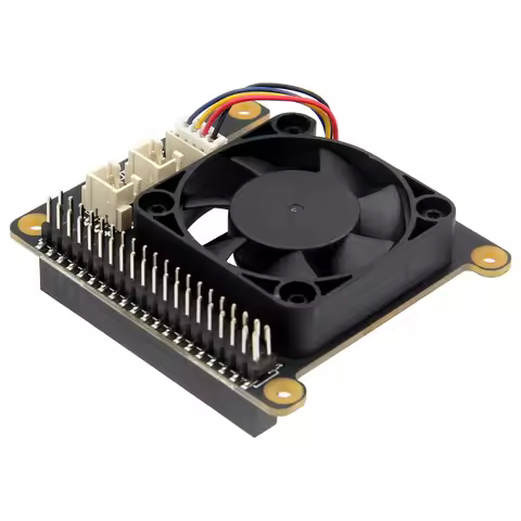 Geekworm X-FAN40 PWM Cooling Fan HAT for Raspberry Pi 5 / X1001-Max / X1004 M.2 NVMe SSD Hat