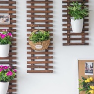 SG Ready Stock Hanging Wooden Shelf / Hanging Wooden Rack Plant Rack Shelf Fence Pot The Joy Land