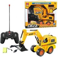 充電版無線遙控挖掘機603重工先鋒輪式挖土機工程車兒童玩具