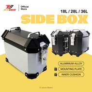 Universal Motorcycle 18L / 28L / 36L Side Top Box | Kotak Motor Tepi | Black / Silver