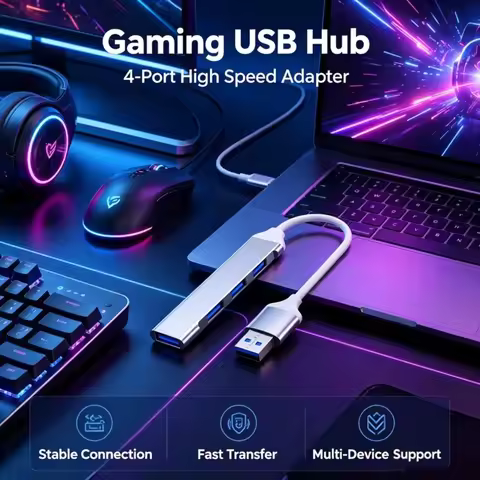 1-4Pcs USB 3.0 Hub USB Hub 4 Port High Speed Type C Splitter 5Gbps For PC Computer Accessories Multi