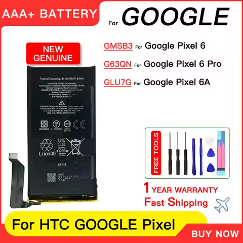 100% Genuine Brand New GMSB3 G63QN GLU7G Replacement Battery For Google Pixel 6 6 Pro 6A Rechargeabl