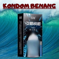 Kondom  Silicon Condom Kondom Tahan Lama Pancut Threaded Large Particle Wolf Tooth Deep Stimulation 