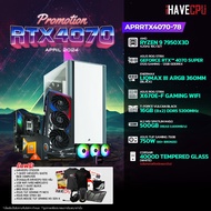 iHAVECPU คอมประกอบ APRRTX4070-78 RYZEN 9 7950X3D / RTX 4070 SUPER 12GB / X670 / 16GB DDR5 5200MHz (SKU-240418219)