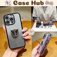 Oppo A54 A57 2022 A58 A60 A74 A76 A78 A79 A92 A93 A94 A95 A96 A98 rama fon sarung butterfly ring gra