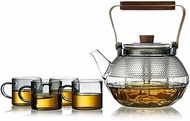 Large Capacity Glass Large Capacity Electric Ceramic Ceramic Home Tea Maker with Tea Tea 1100ml/38.7