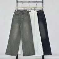 Atipashop size s- SOLVE STRAIGHT ATP JEANS Long Pants Medium Barrel Shape Atipa Embroidered Detail O