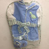 👶 Baby Hooded Bath Robe + Slippers G...