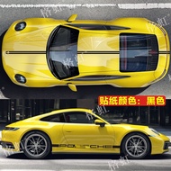 Suitable for Porsche 911 Car Stickers Garland 992 Carrera Targa Modified Cover Side Skirt Color Stri
