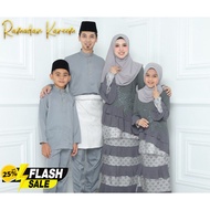 GRAY | Baju kurung soget kanak kanak | set ibu dan anak |kurung sonket moden baju raya 2023