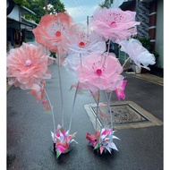 Giant flower tree, chiffon fabric flower, deocor decorative flower tree, giant flower
