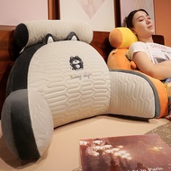 ST-🚤Living Pillow Latex Ice Silk Pillow Bedside Cushion Office Waist Cushion Bed Reading Waist Pillow Tatami Soft Case B