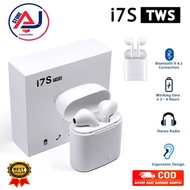 AJ- BERGARANSI [Bisa Bayar Ditempat] Headset Bluetooth i7s TWS Earphone Dual Wireless henset Airpods With Charging Case Batre Awet  HP Samsung Xiaomi Iphone Oppo Hensed Tanpa Kabel henset hedset blutut Gaming Others Murah i10max i8x i8s i7s i18