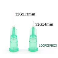 ≮323≯32g 4mm Mini Syringe for Teeth Disposable Dental Superfine Syringe 32g 13mm Eyelid Beauty Needl