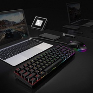 Havit 60% Wireless Mechanical Keyboard and Wired Mouse, Bluetooth 5.1 &amp; Type C Wired 68 Keys Gaming Keyboard Brown Switc