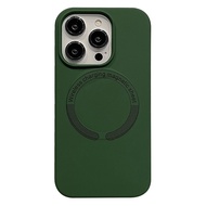 透明髮絲紋磁吸 magsafe 手機保護殼 iphone 14 pro max 蒼嶺綠
