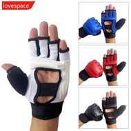 LOVESPACE Half Finger Boxing Gloves PU Leather MMA Fighting Kick Boxing Gloves Karate Muay Thai Trai
