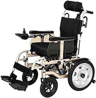 Fashionable Simplicity Heavy Duty Electric Wheelchair With Headrest Foldable And Lightweight Powered Wheelchair Seat Width 45Cm Adjustable Backrest And Pedal Angle; Joystick Weight Capacity 150Kg Port