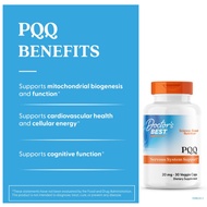 Doctor's Best, PQQ 20mg, Pyrroloquinoline Quinone, Brain Health, 100% Vegetarian