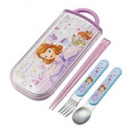 Skater 小公主蘇菲亞 Sofia 可用洗碗機滑蓋三件餐具組（附可寫名字的筷子）TCS1AM
