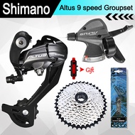 SHlMANO Altus Groupset 9 speed RD MTB M370 9 speed shifter Bike combo Cassette cogs 9 speed groupset