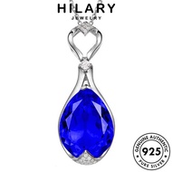 HILARY JEWELRY Pendant Silver Chain 925 For Rantai Original Temperament Necklace 純銀項鏈 Women Leher Sterling Perak Korean Sapphire Accessories Perempuan N1117