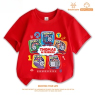 【220G 100%Cotton T-shirt】NELLY Thomas & Friends | Baju Kanak-Kanak Kartun Thomas Kereta Api | Unisex