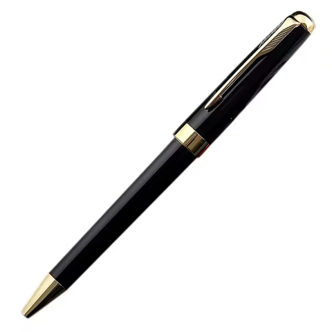 STONEGO Metal Ballpoint Pen, Black Ink Medium Point 1.0mm Smooth Writing Retractable Ball Point Pen 