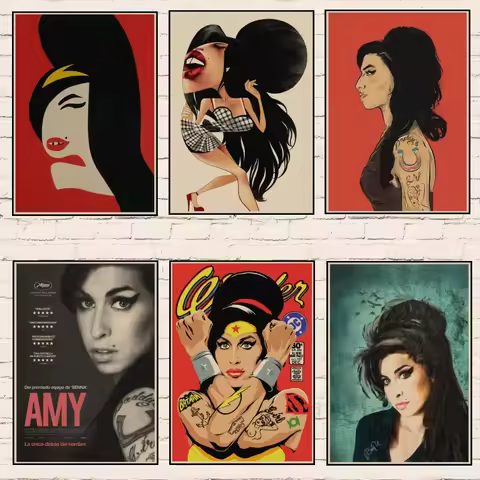 Singer Amy Winehouse Music Classic Vintage Poster Painting Decorative Wall Stickers Home Posters Art