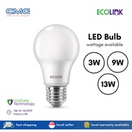 Ecolink Led Bulb E27 by Philips Lighting 3w/9w/13w | Cool Daylight 6500K / Warm White 3000K