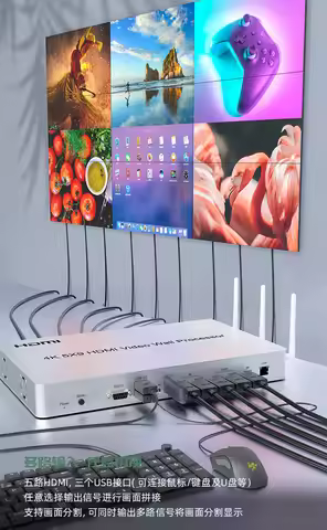 PIP 4K HDMI Video Wall Controller 5x9 2x2 3x3 Vertical Portrait Screen Splicing Processor TV Splicer