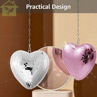 Mirror Disco Ball Hanging Ornament Easy Install Heart Shape Disco Ball Decoration SHOPABC4531