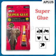 APLUS Super Glue (3g) SG333 for School, Office, Art, Industrial / Cyanoacrylate Adhesive