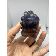 D686 Natural Ore/Fluorite 3D Three-Dimensional Dinosaur Ornaments Weight Each Approximately: 127-133