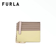 FURLA กระเป๋าใส่การ์ด รุ่น GRAZIA M CARD CASE W/HOOK สี STUCCO GRAY+FREESIA+AZALEA