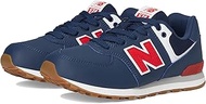 Kids' 574 V1 Lace-Up Sneakers, Nb Navy/Team Red, 1 US Wide Little Kid