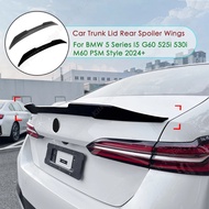 Car Rear Wing Spoiler Trunk Splitter Exterior Gloss Black PSM Style For BMW 5 Series G60 i5 M60 Seda