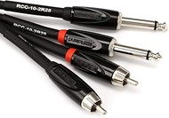 Roland Black Series Interconnect Cable, Dual RCA to 1/4 Inch, 10-Feet